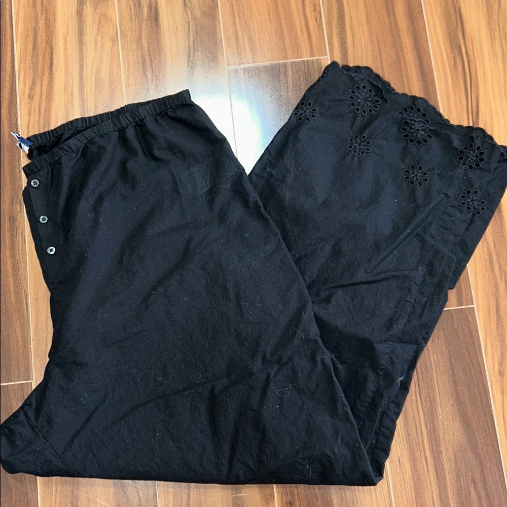 Large Gap Body 100% cotton lounge pajama pants black
